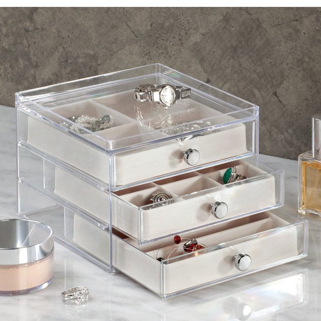 InterDesign 3 Drawer Slim Jewelry Box & Reviews Wayfair